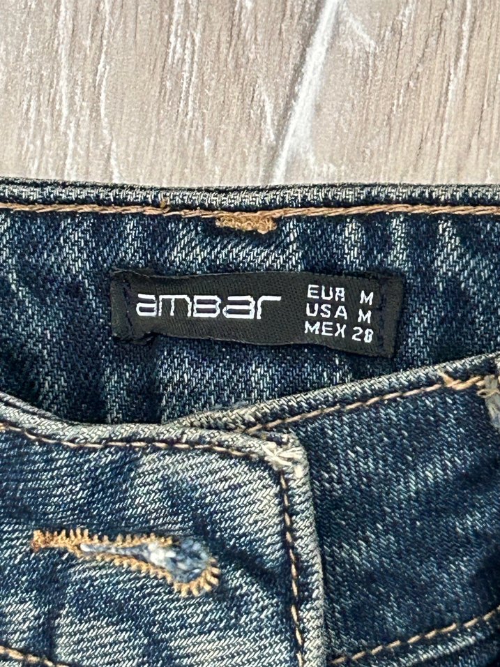 Düğmeli Lacivert Kot Mini Etek - Görsel 2