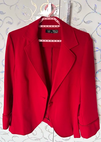 Kırmızı Kadın Blazer Ceket - Görsel 2