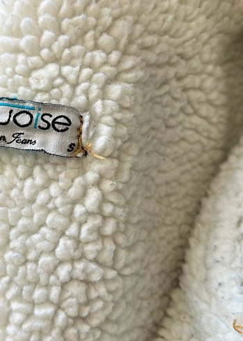 Kot Kadın Denim Ceket, Kürklü, Salaş Kesim - Görsel 5