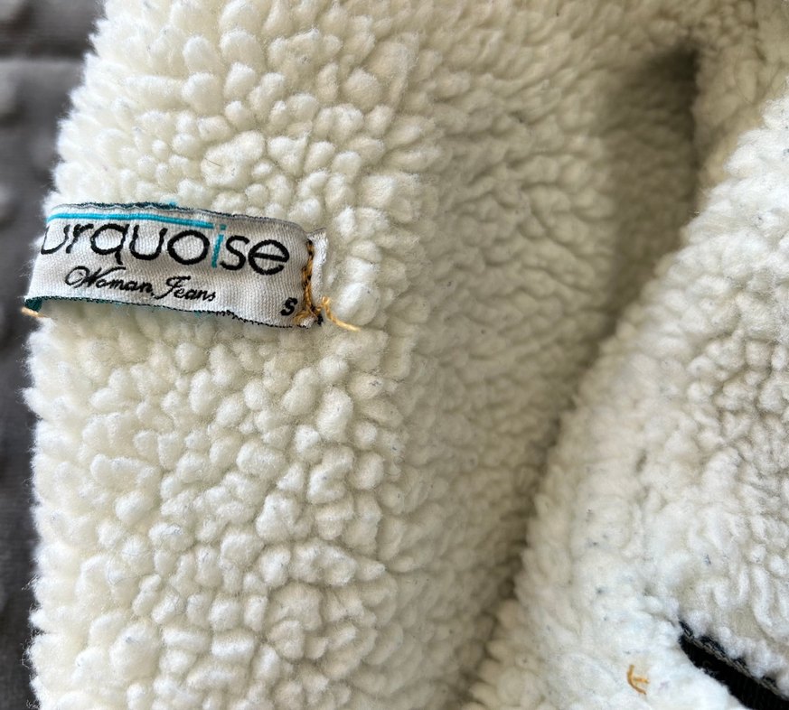 Kot Kadın Denim Ceket, Kürklü, Salaş Kesim - Görsel 5