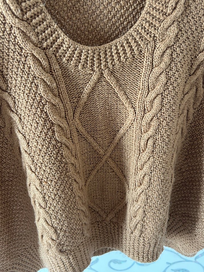Kahverengi Örgü Kadın Süveter - Görsel 4