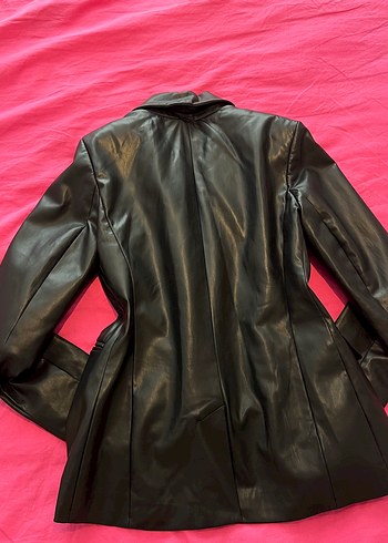 34 Beden siyah Renk Suni deri kpton blazer ceket