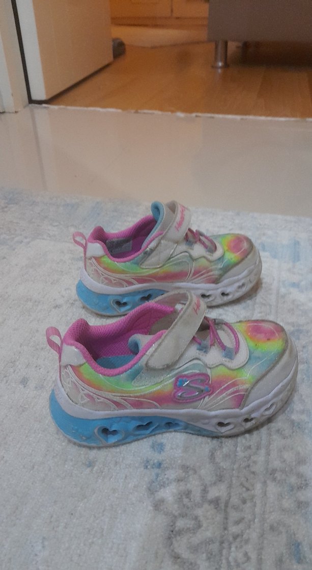 Kız Çocuk Renkli Bağcıklı Sneaker - Görsel 3