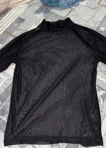 Siyah Transparan Boğazlı Kadın Bluz - Görsel 3