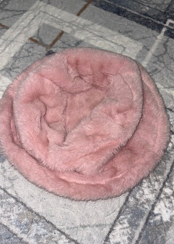 Pembe Peluş Kadın Şapka - Görsel 4