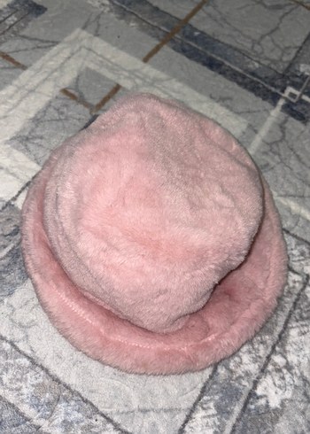 Pembe Peluş Kadın Şapka - Görsel 3