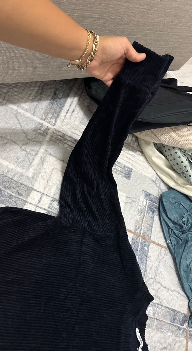 Kadın Siyah  Salaş bluz - Görsel 2