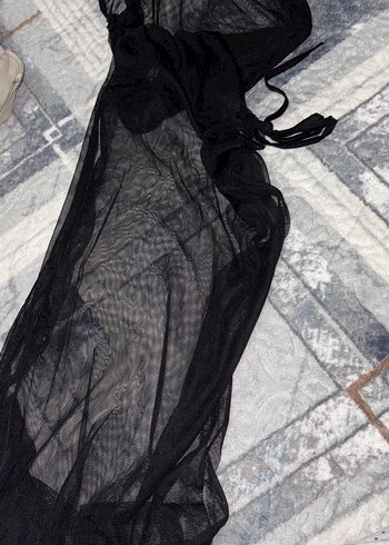 Siyah pareo elbise - Görsel 2