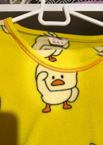 Sarı Baskılı Hamile Polar Sweatshirt - Görsel 2