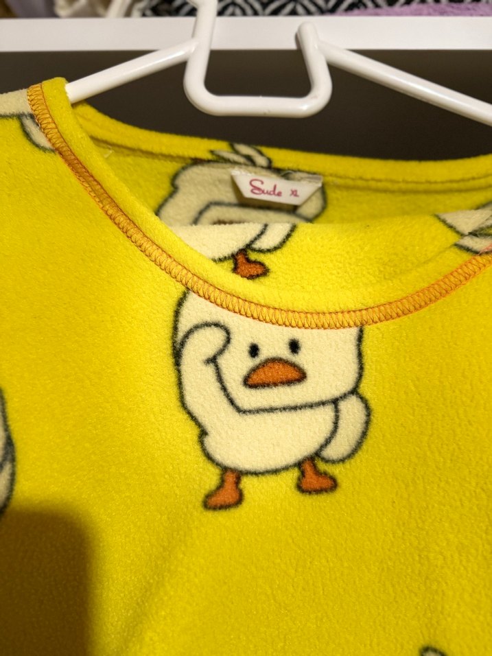 Sarı Baskılı Hamile Polar Sweatshirt - Görsel 2