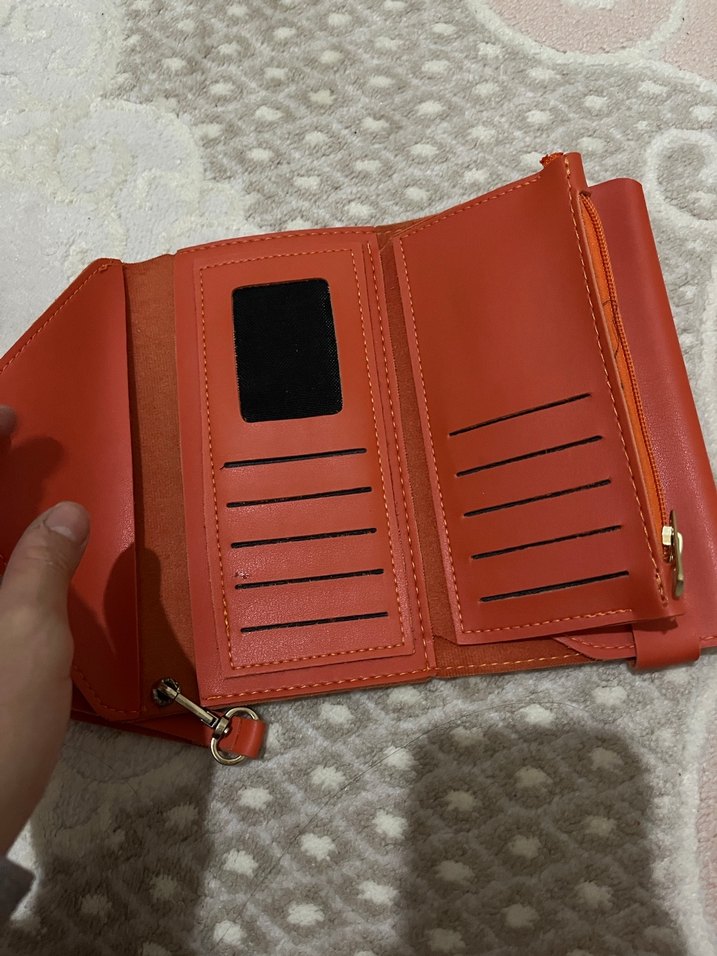 Deri Kadın Portföy Cüzdan Fermuarlı - Görsel 5