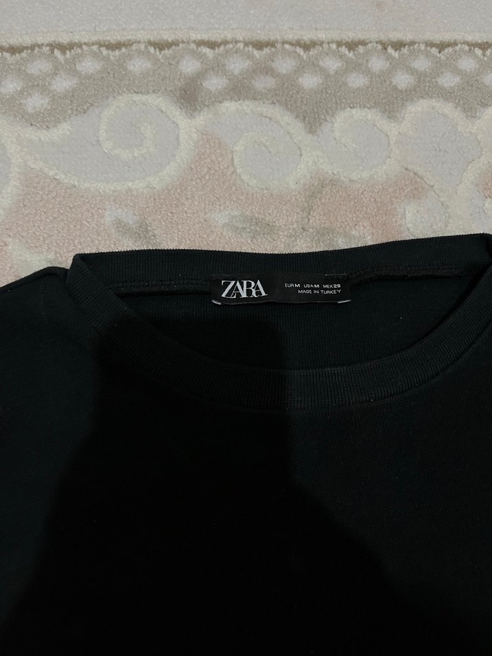 Uzun Kollu Siyah-Beyaz Tişört - Görsel 3