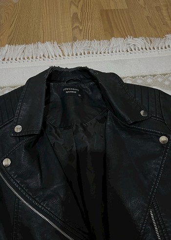 Kadın Siyah Deri Ceket - Görsel 4