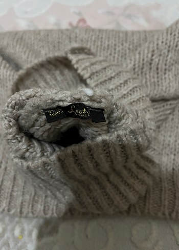 Gri Kadın Boğazlı Örgü Kazak - Görsel 3