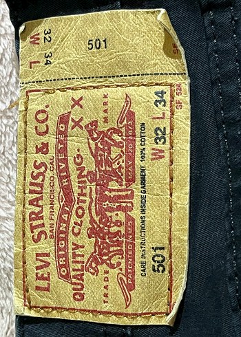 Levis 501 Siyah Denim Jean