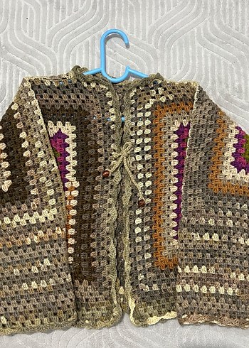 Bohem Çok Renkli Örgü Hırkası - Görsel 3