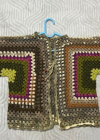 Bohem Çok Renkli Örgü Hırkası - Görsel 2