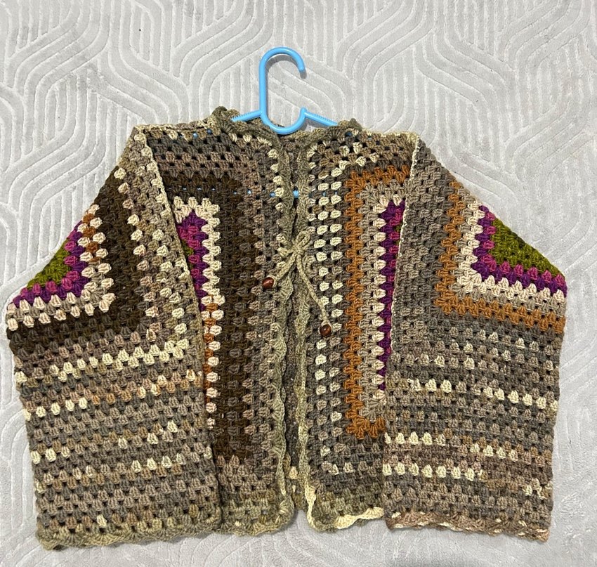 Bohem Çok Renkli Örgü Hırkası - Görsel 3