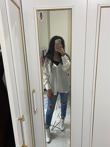 Zara saten gömlek