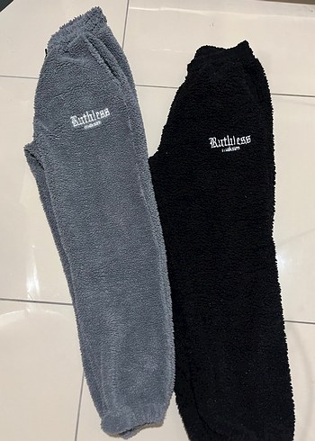 Gri ve Siyah Kadın Triko Sweatpant