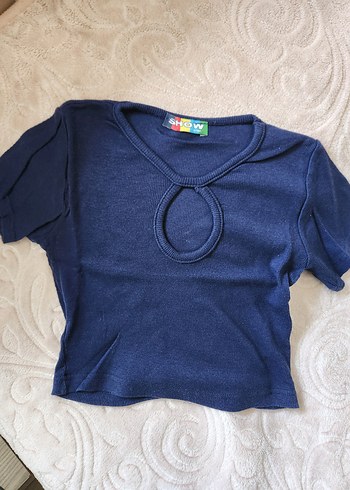 standart beden lacivert crop