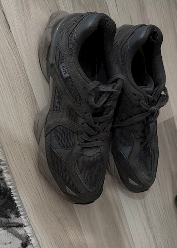 Diğer Koyu Gri Mesh Detayli Bagcikli Sneaker