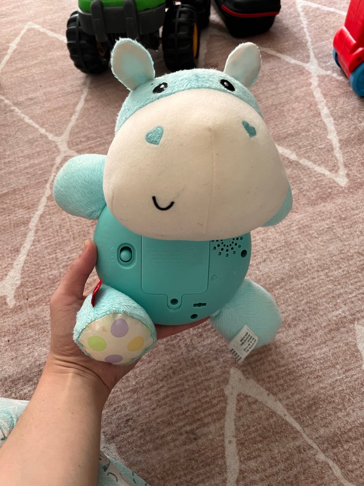 Turkuaz Pastel Peluş Oyuncak Hipopotam - Görsel 5