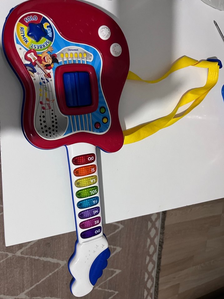 Renkli Çocuk Müzik Oyuncağı Gitar - Görsel 2