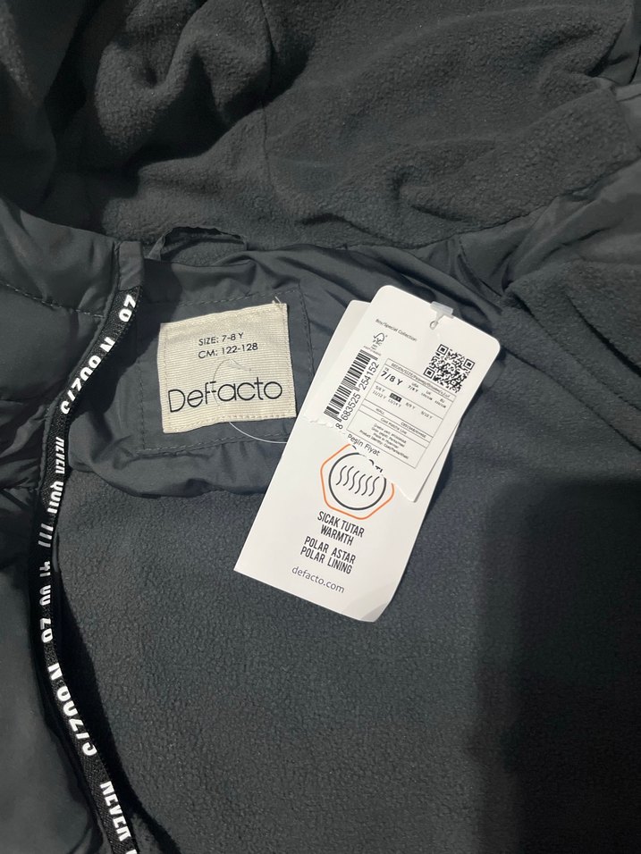 Kapüşonlu Erkek Çocuk Gri Street Wear Mont - Görsel 3