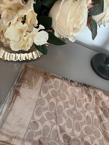 Taba renk coach marka şal - Görsel 5