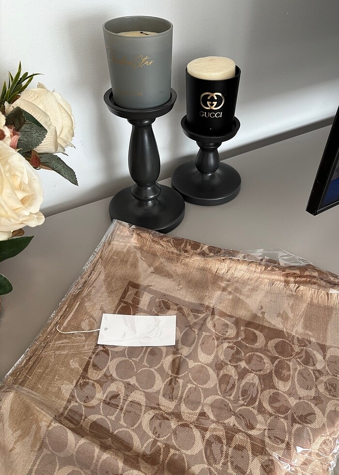 Taba renk coach marka şal - Görsel 2