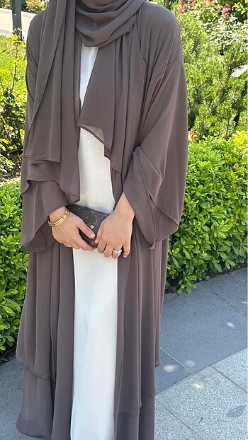 Diğer VİZON KAHVE ABAYA SET