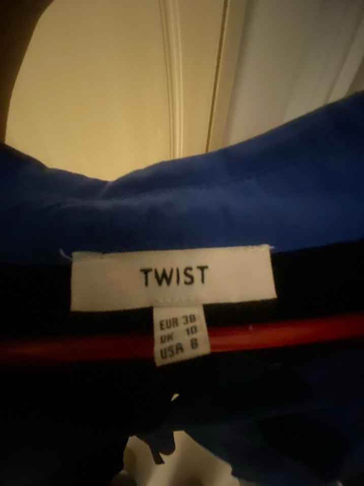 Düğmeli şaka mavi siyah sloganlı Uzun Kollu Kadın Gömlek - Görsel 4