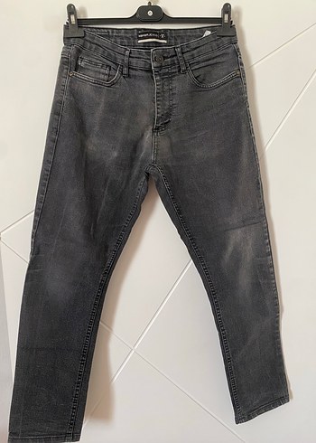 Gri Erkek Denim Pantolon Regular Fit