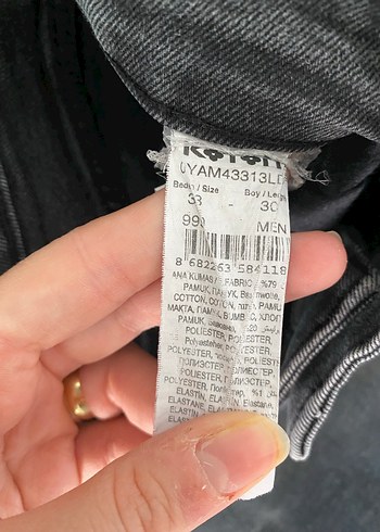 Koton Gri Erkek Denim Pantolon Regular Fit