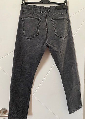 33 Beden gri Renk Gri Erkek Denim Pantolon Regular Fit