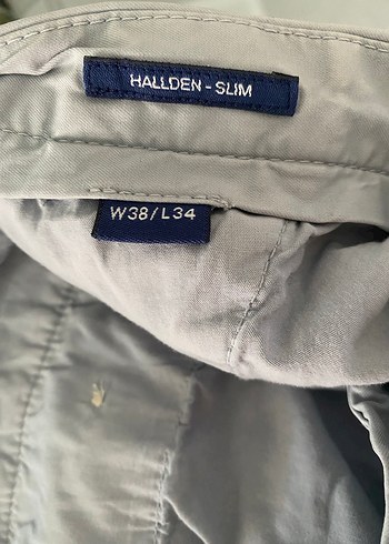 38 Beden GANT Gri Keten Düğmeli Erkek Pantolon