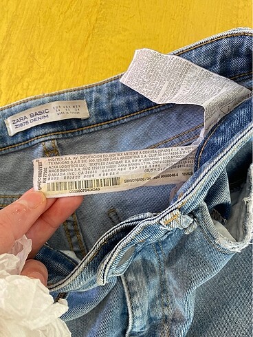 34 Beden mavi Renk Zara kot pantolon