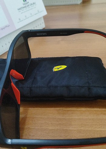 Erkek  siyah Kırmızı Minimalist Gözlük - Görsel 6