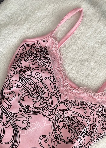 Diğer Nakışlı Dantel Detaylı Pembe Kadın Büstiyer