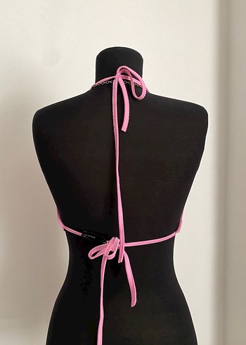 Pembe Zincir Detaylı Göğüs Aksesuarı - Görsel 3