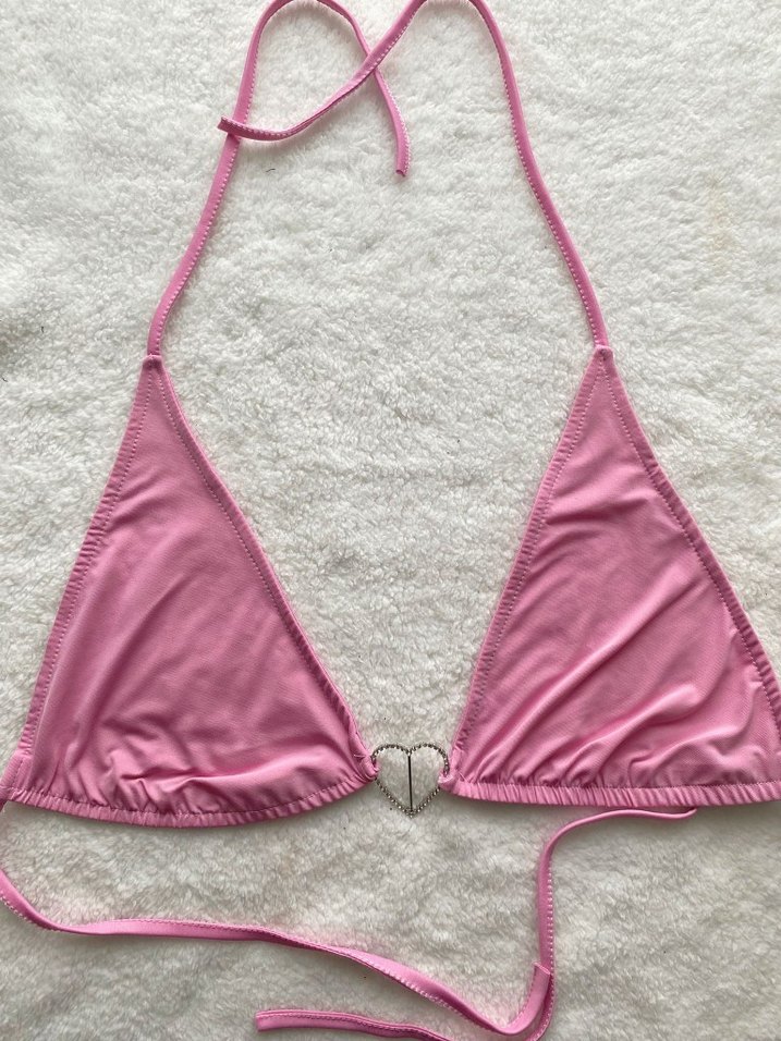 Pembe Zincir Detaylı Göğüs Aksesuarı - Görsel 2