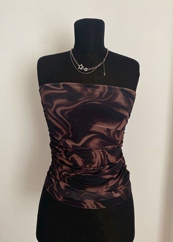 Kahverengi Bağlamalı Desenli Kadın Body Chain