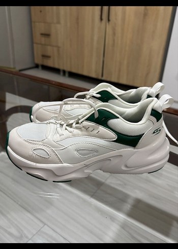 Skechers Skechers Beyaz Yeşil Bağcıklı Spor Ayakkabı(orijinal)