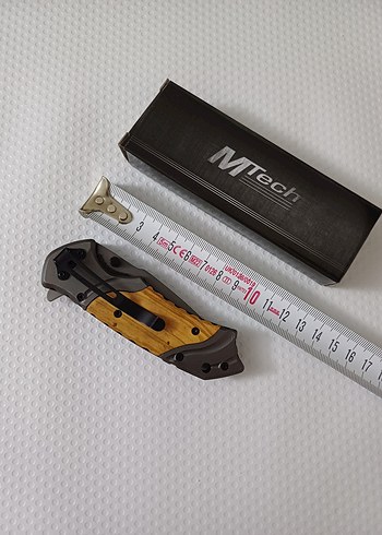 Beden M Tech 1027 Yarı Otomatik Ahşap Saplı Katlanır Bıçak