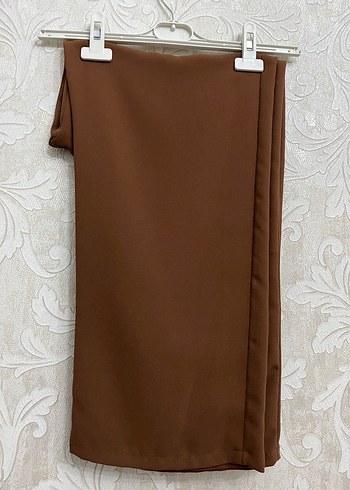 Uzun Kollu Kahverengi Nakışlı Tunik - Görsel 2