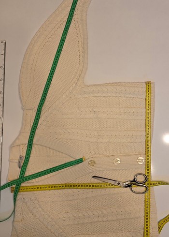 Stradivarius Bej V Yaka Örgü Kadın Hırka - Görsel 8