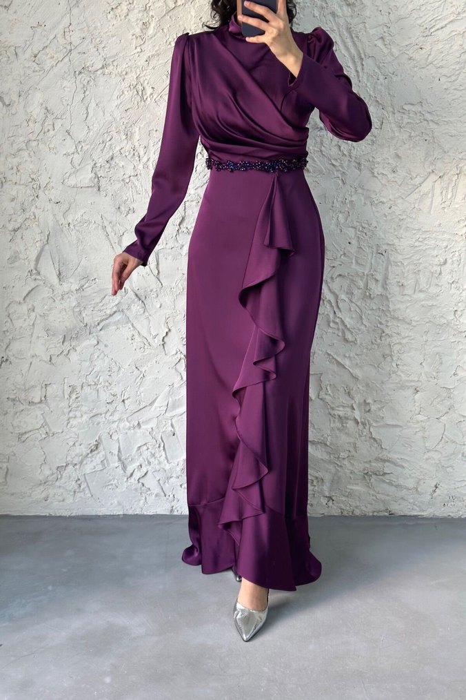 Kürdüm  Uzun Abiye Elbise - Görsel 2