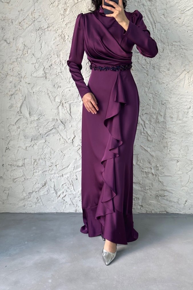 Kürdüm  Uzun Abiye Elbise - Görsel 5