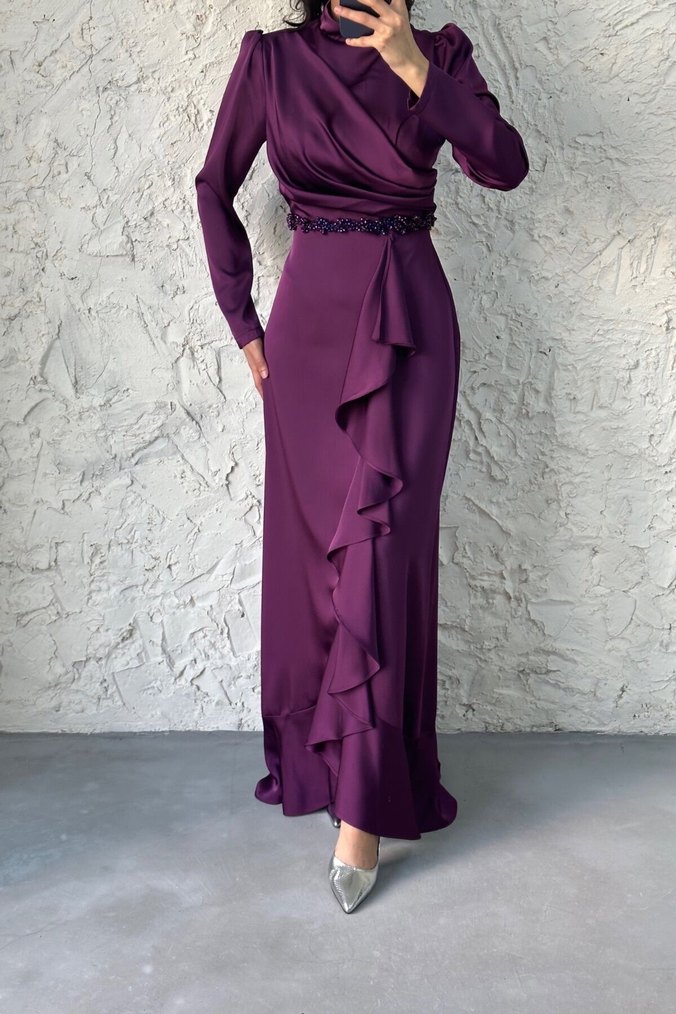 Kürdüm  Uzun Abiye Elbise - Görsel 4